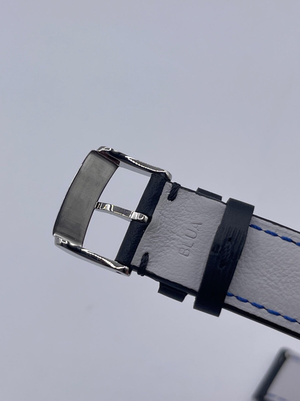 Baume & Mercier Clifton cinturino strap orologio pelle nero BLUA 22mm + fibbia