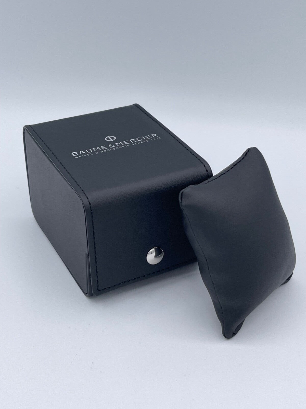 Baume & Mercier scatola da viaggio orologio watch travel box pelle nera