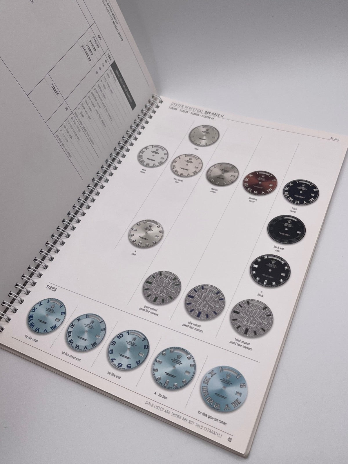 Rolex catalogo quadranti dials catalogue book 2014/15
