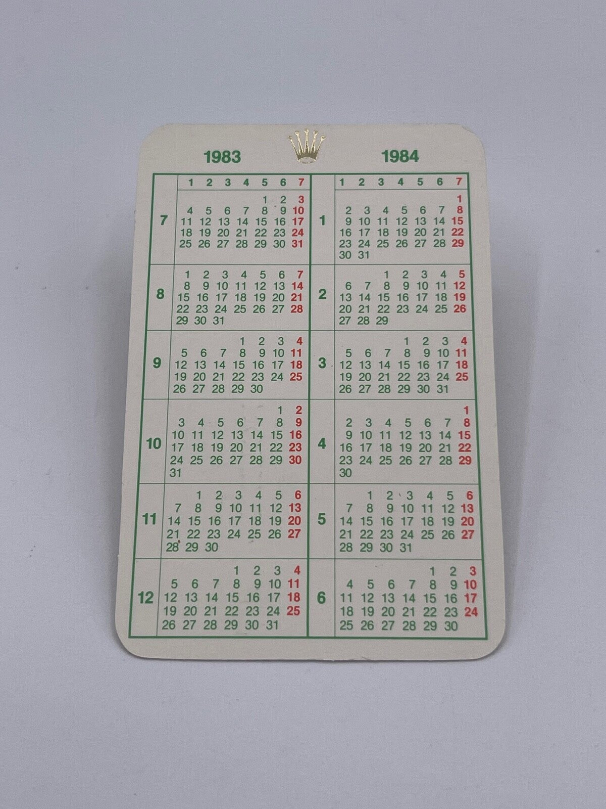 Rolex Daytona Submariner Gmt Datejust calendario calendar 1979-2002 vintage