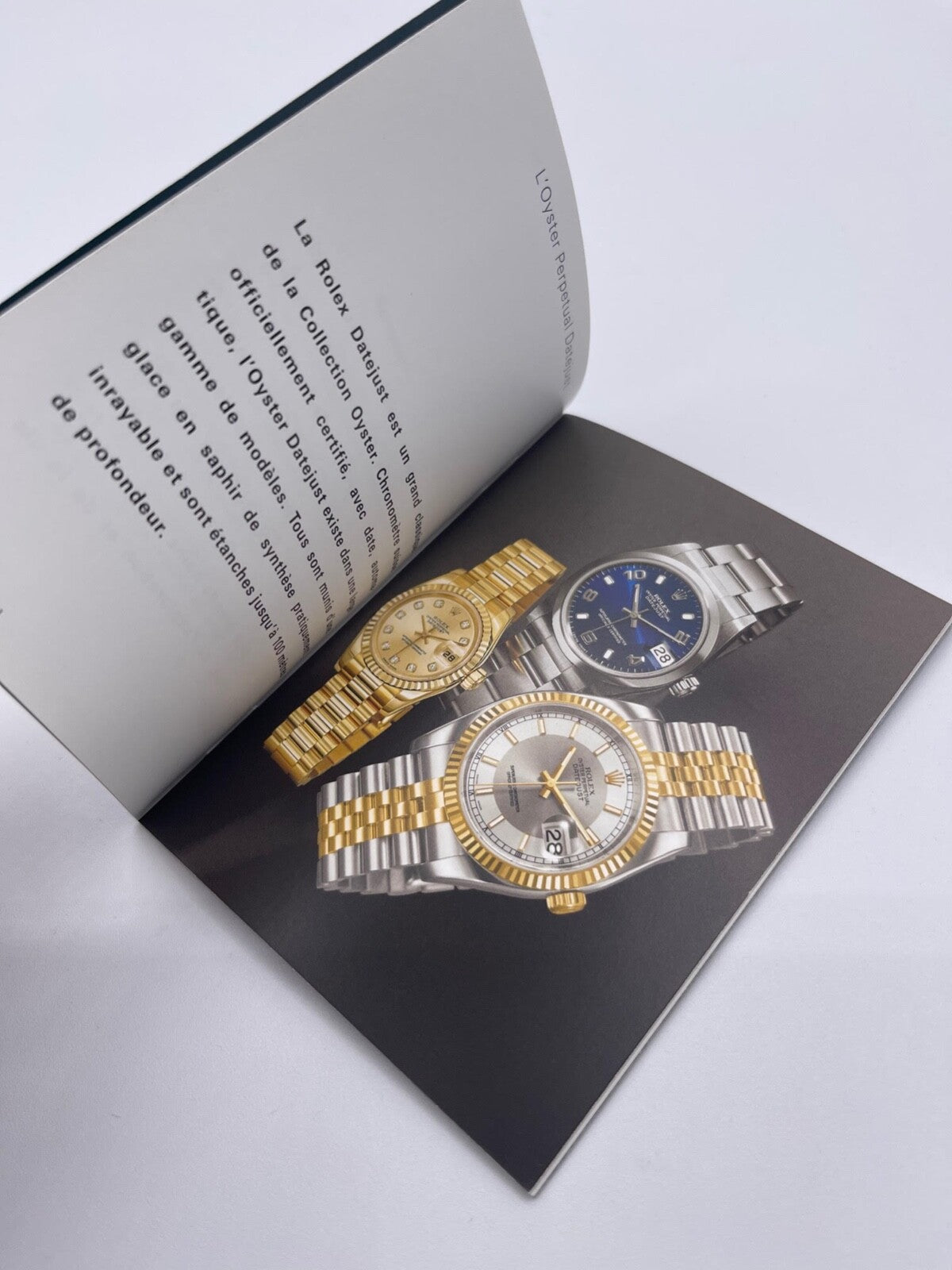 Rolex Datejust libretto corredo orologio watch booklet anno 2004 francese