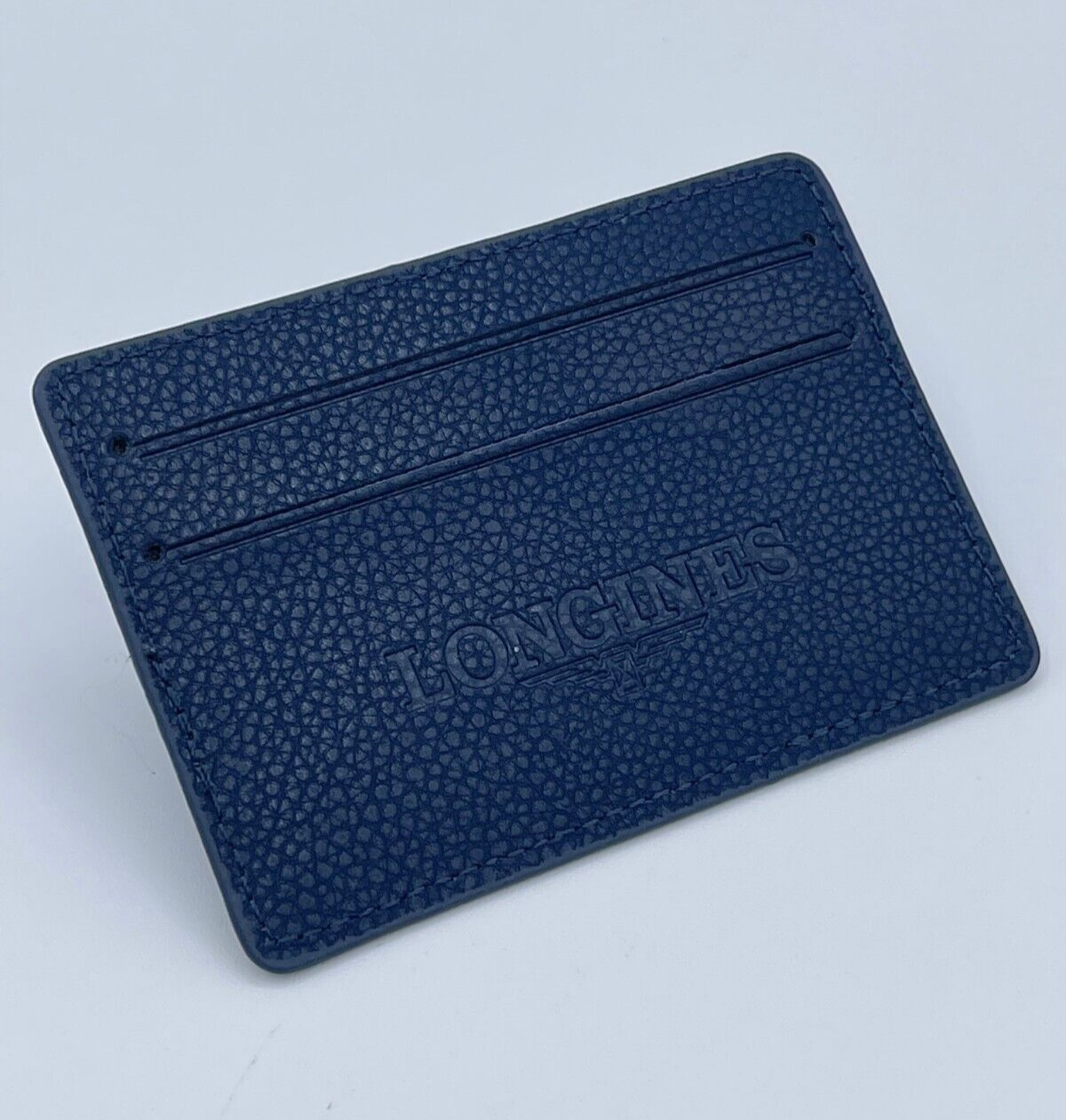 Longines porta garanzia porta carte warranty holder wallet pelle blu originale