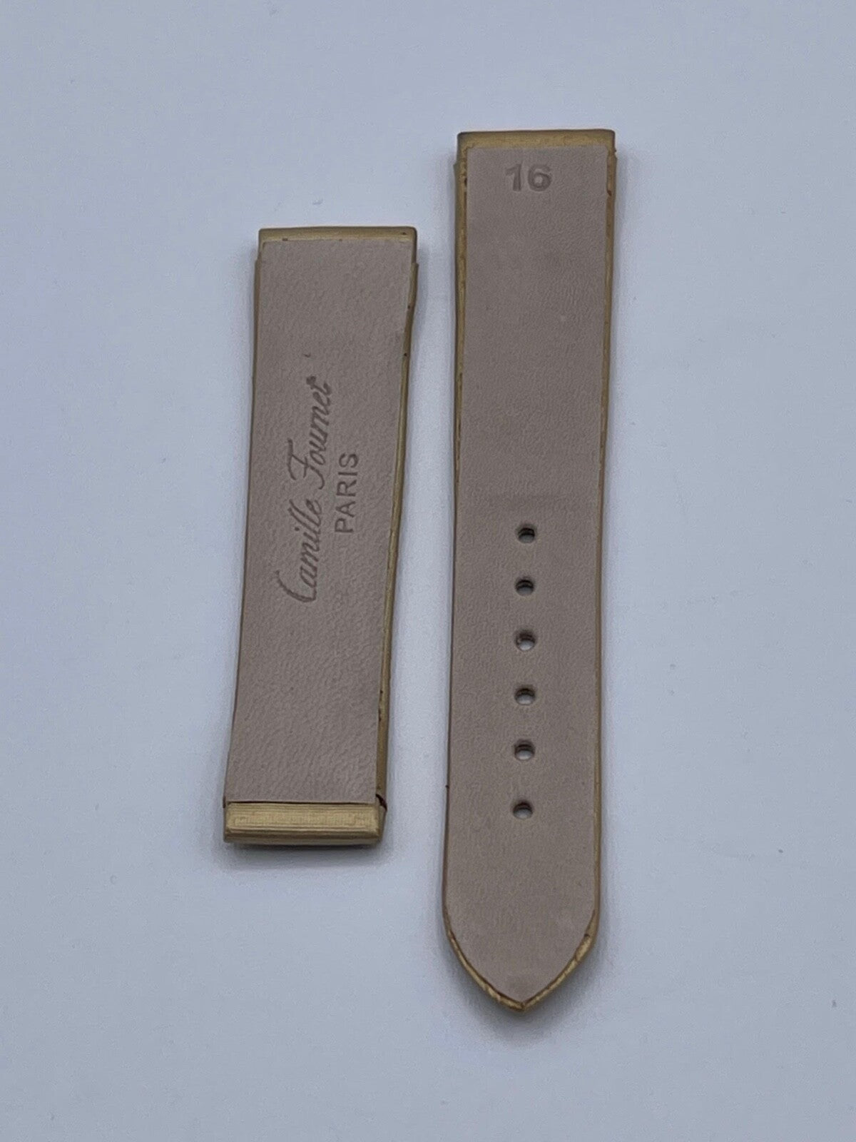 Camille Fournet Toile St Germain cinturino orologio watch strap oro 16/14 mm
