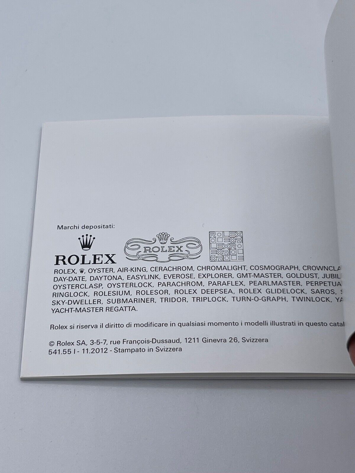 Rolex Day-Date D-D II 2 libretto corredo orologio italiano originale 1980 - 2012