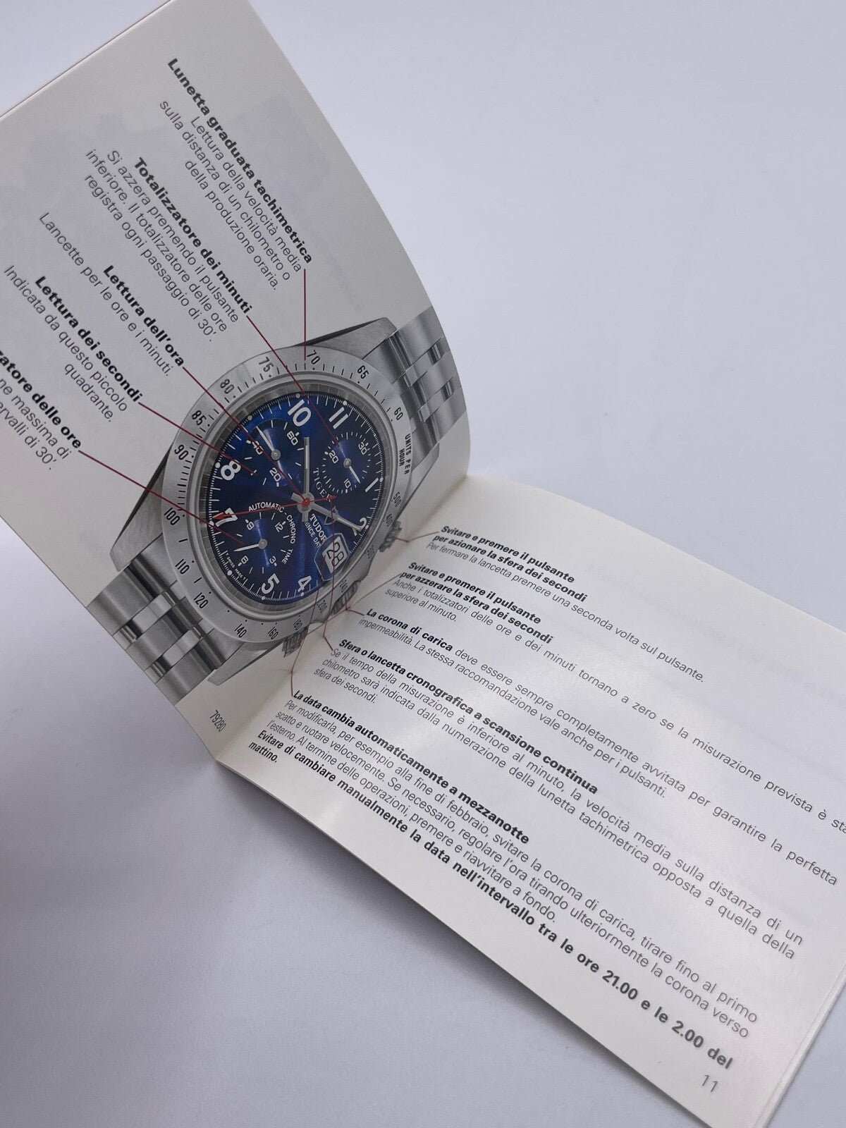 Tudor Prince Submariner Monarch libretto orologio italiano ( 1994 - 2002 )