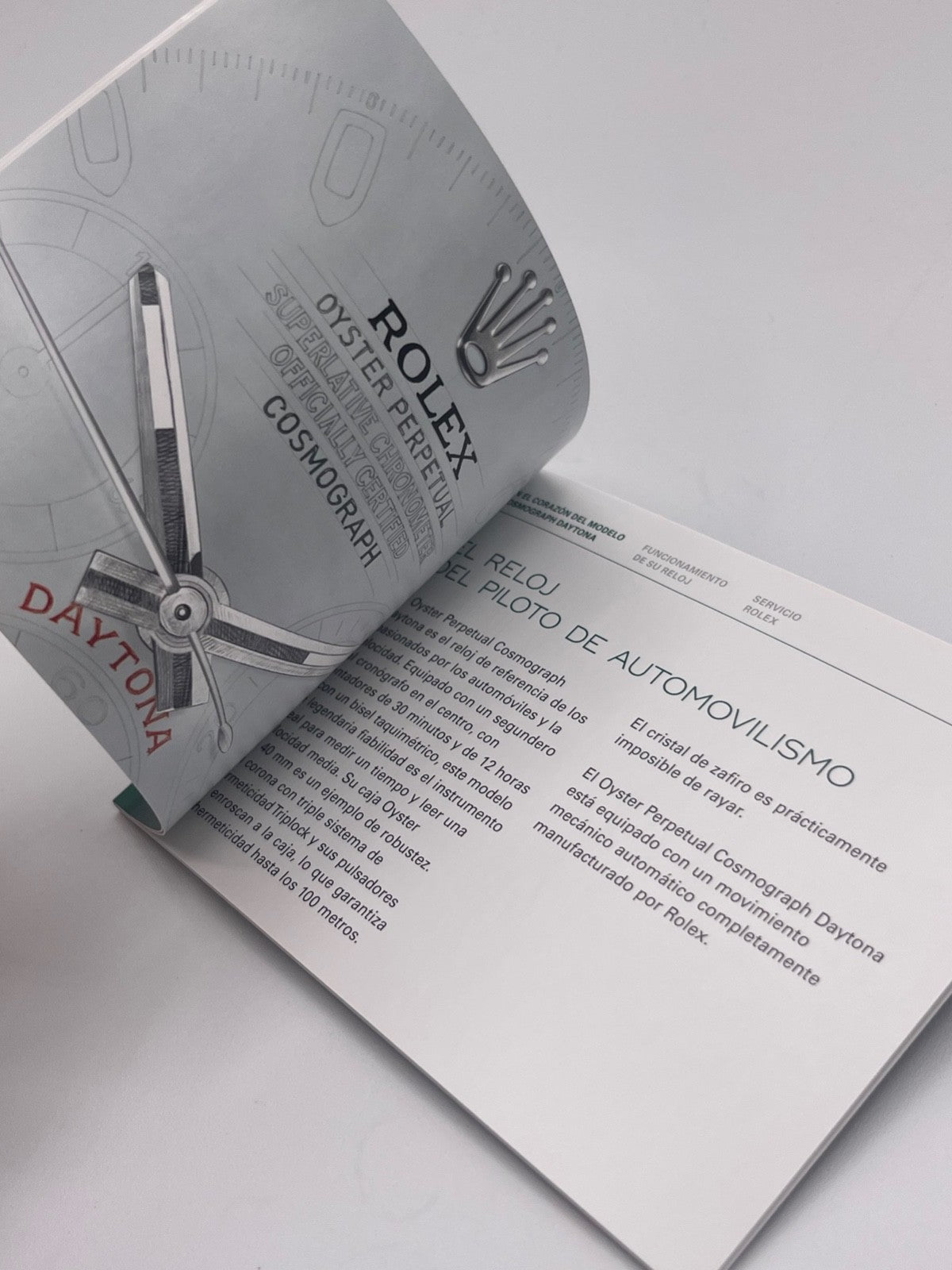 Rolex Daytona libretto corredo orologio watch booklet 4.2017 spagnolo