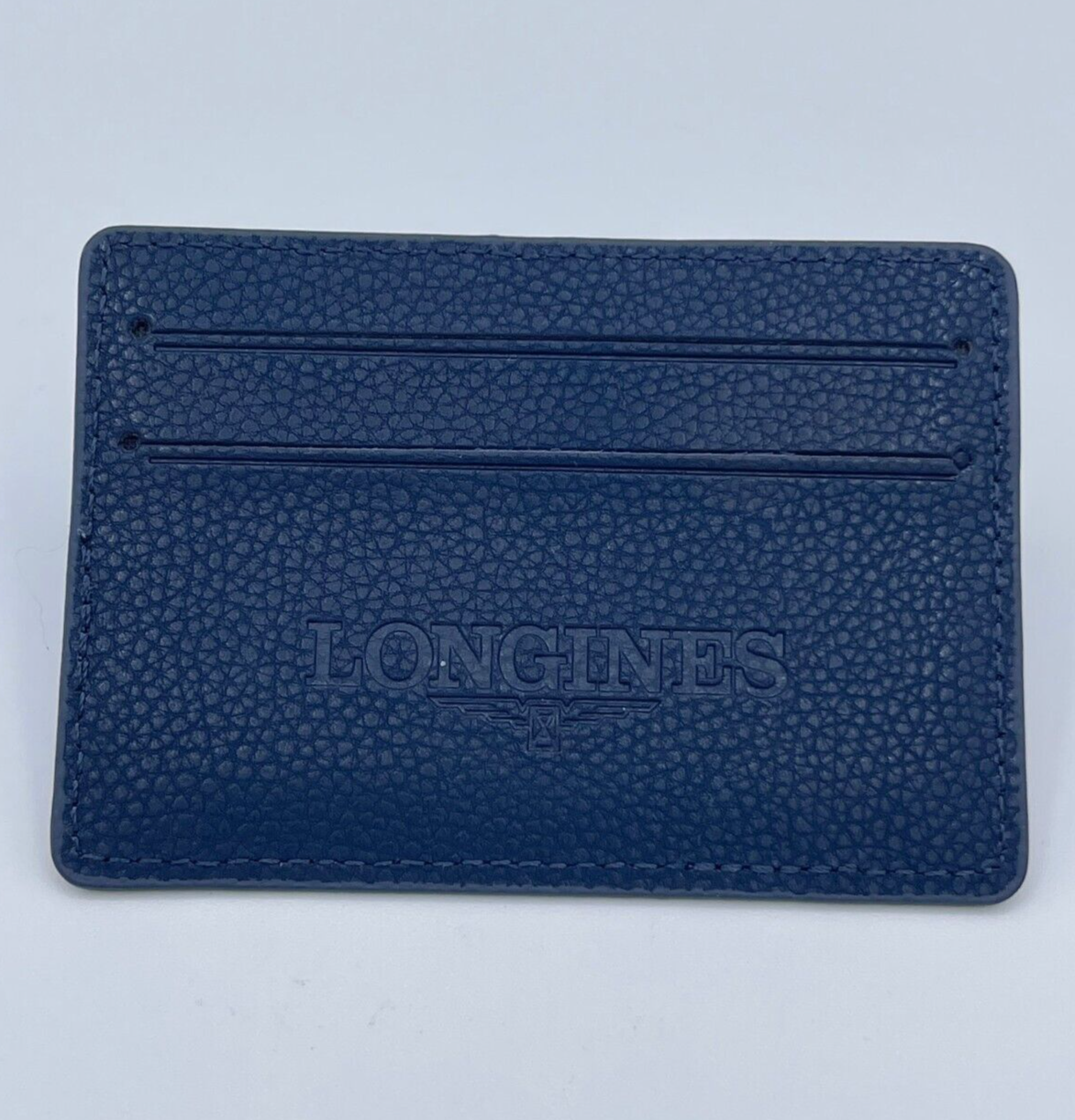 Longines porta garanzia porta carte warranty holder wallet pelle blu originale