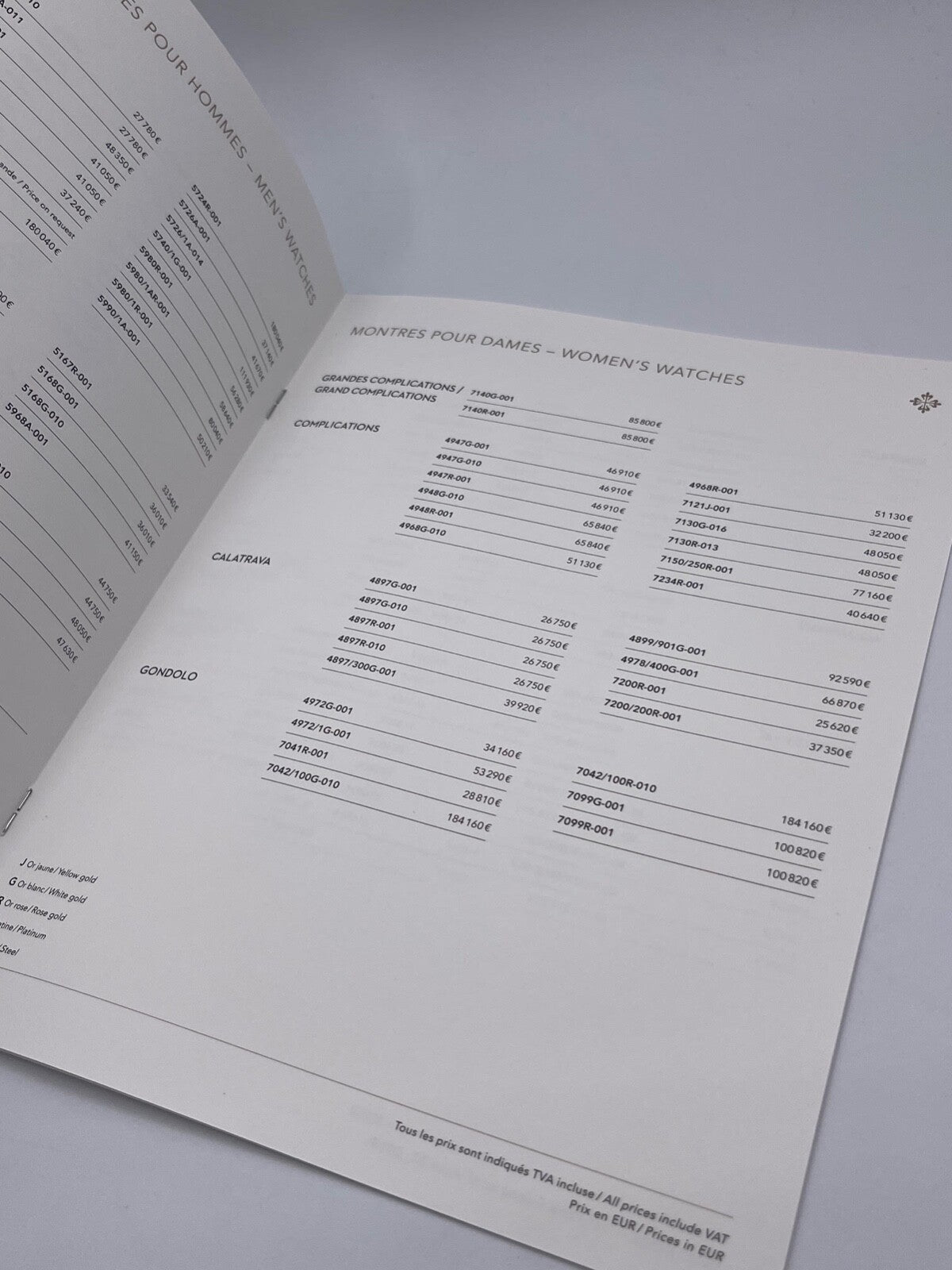 Patek Philippe listino prezzi rivenditori ufficiali dealer watch price list 2019