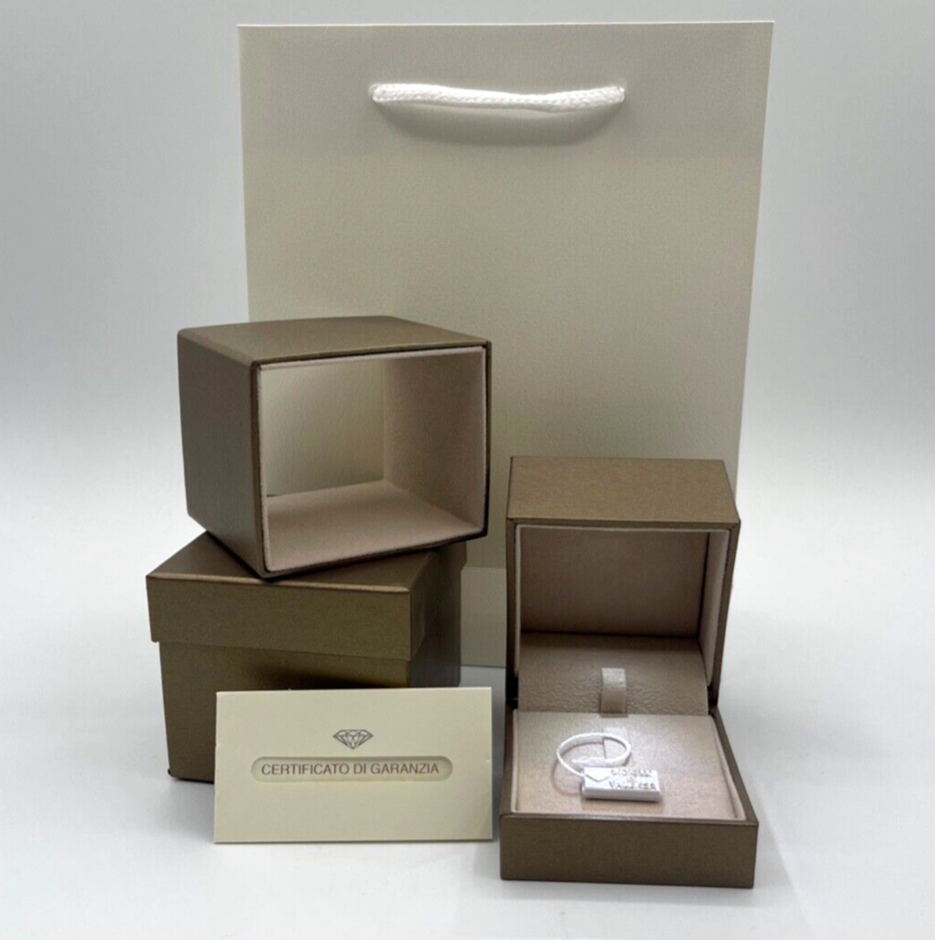 Set scatola anello / orecchini ring /earrings + certificato + price tag gioielli