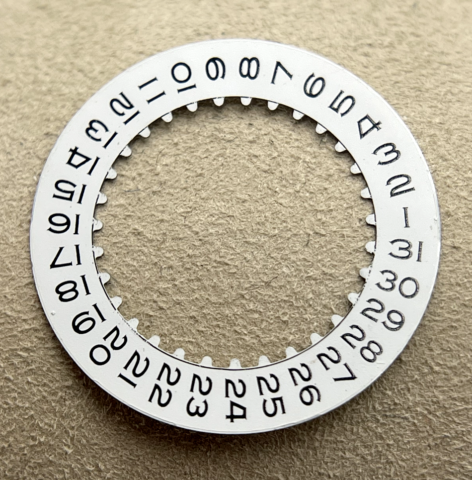 Rolex Oyster Perpetual Date disco data bianco white date disc cal. 3135-16200