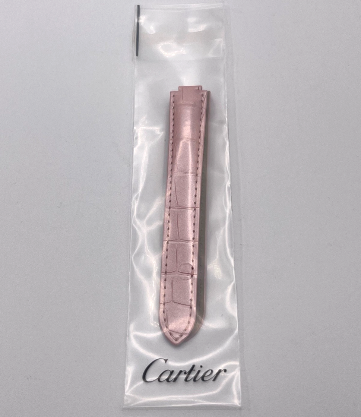 Cartier Ballon Bleu cinturino orologio pelle alligatore rosa KD4N2Y52 16/14mm