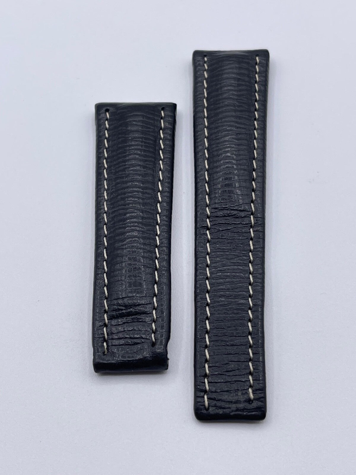 Tradema cinturino orologio watch strap deployante pelle nera 22/18mm