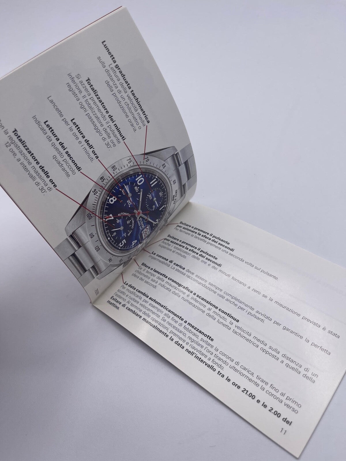 Tudor Prince Submariner Monarch libretto orologio italiano ( 1994 - 2002 )