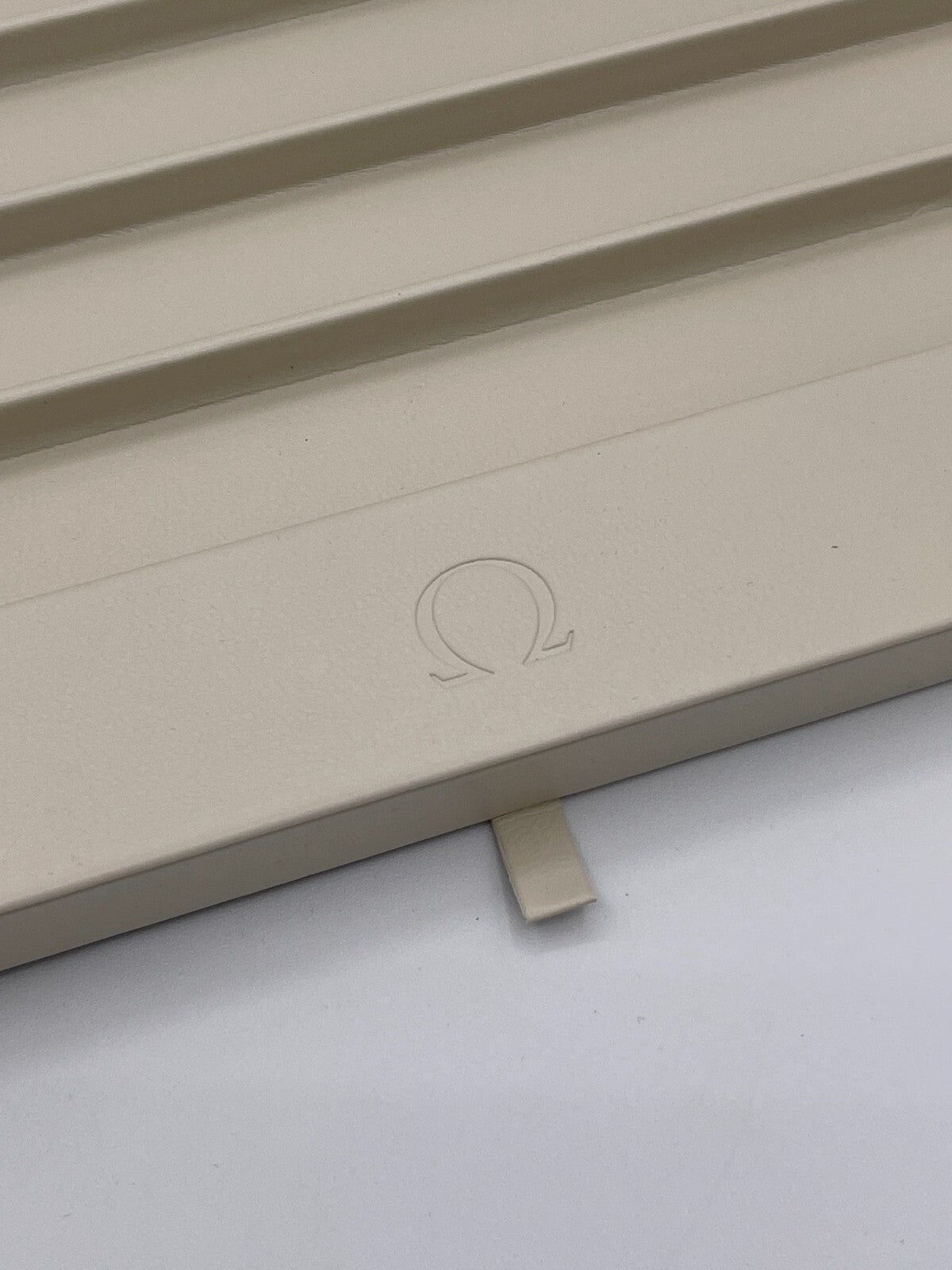 Omega vassoio espositore orologi watch display tray pelle beige