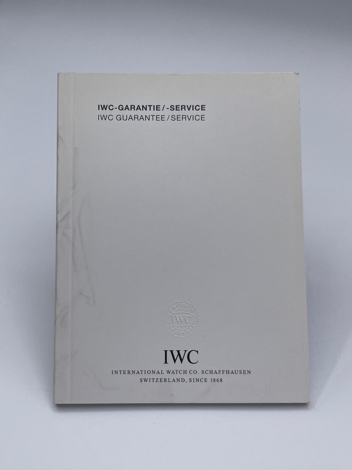 Iwc Pilot Aquatimer Ingenieur libretto garanzia guarantee service 2004 - 2011