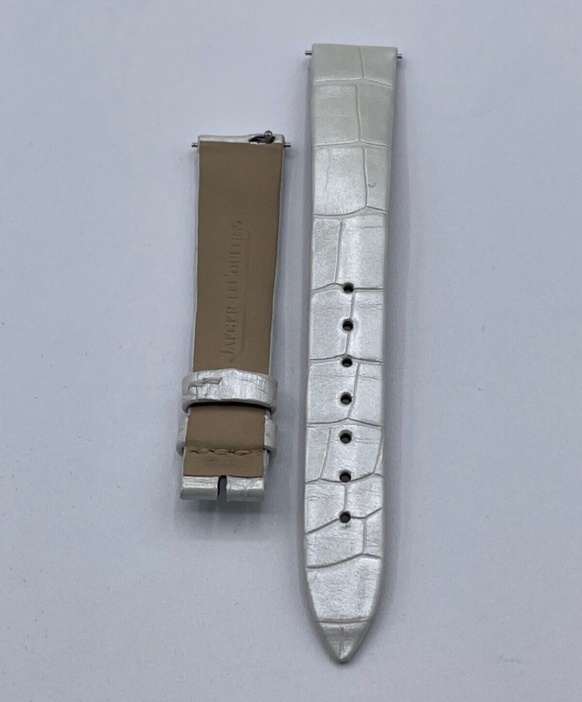 Jaeger Le-Coultre Reverso cinturino orologio watch strap alligatore silver 14/12