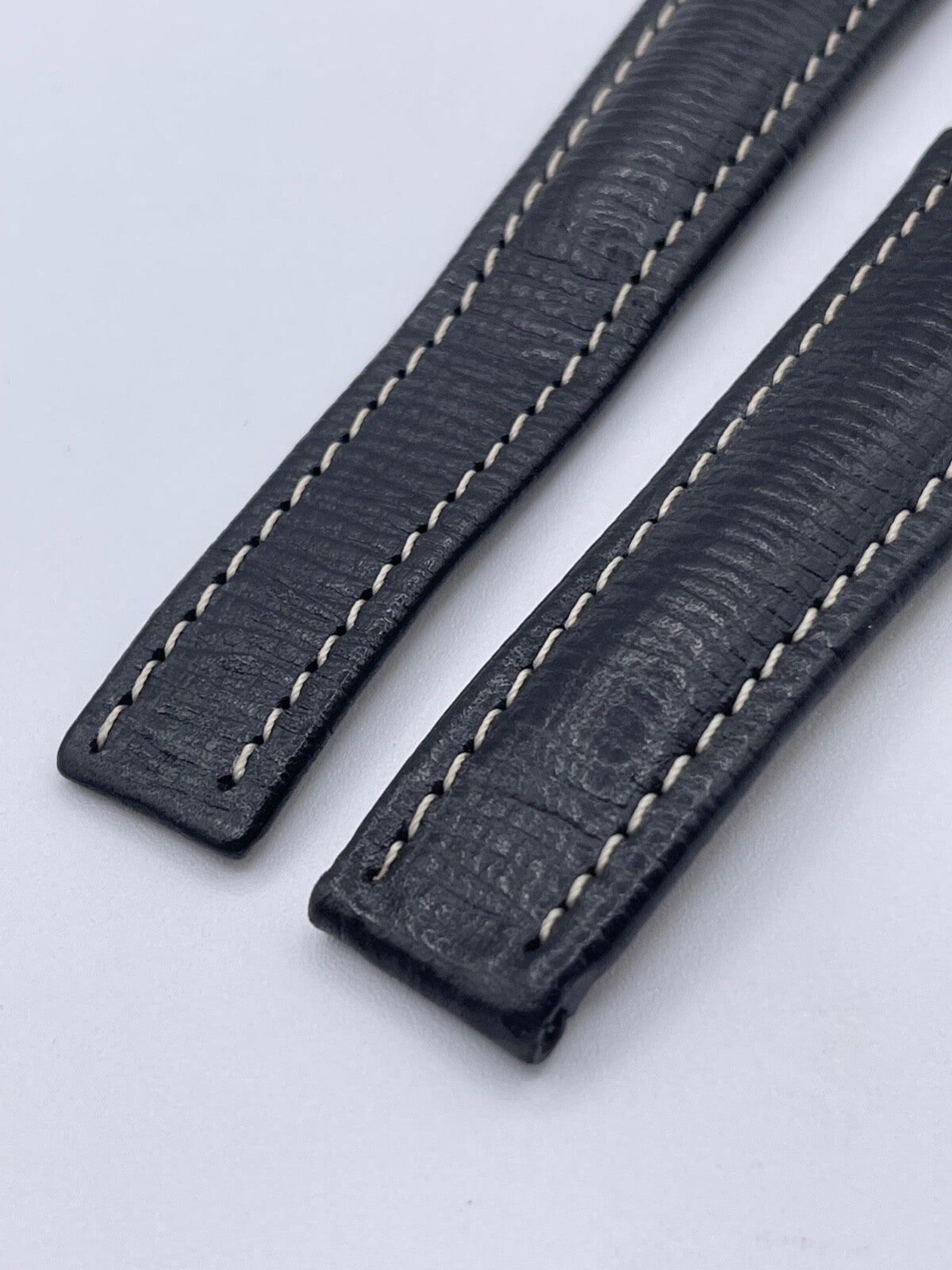 Tradema cinturino orologio watch strap deployante pelle nera 22/18mm