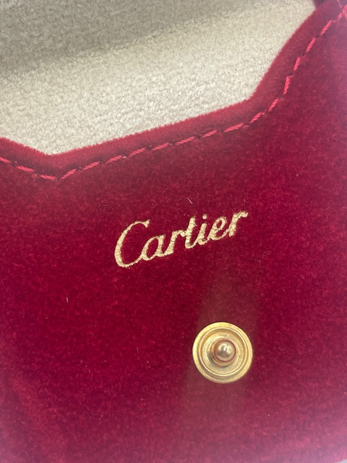 Cartier pochette anello/orecchini personalizzata customized ring clutch rosso