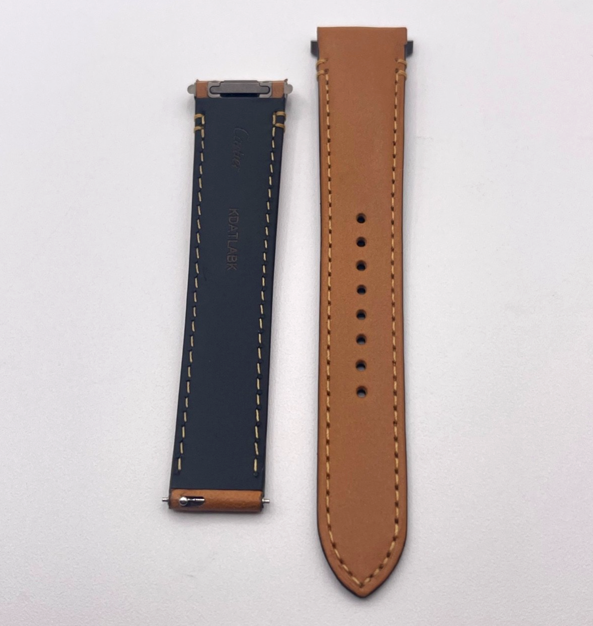 Cartier Santos cinturino orologio pelle marrone ref KDATLABK 19/16mm