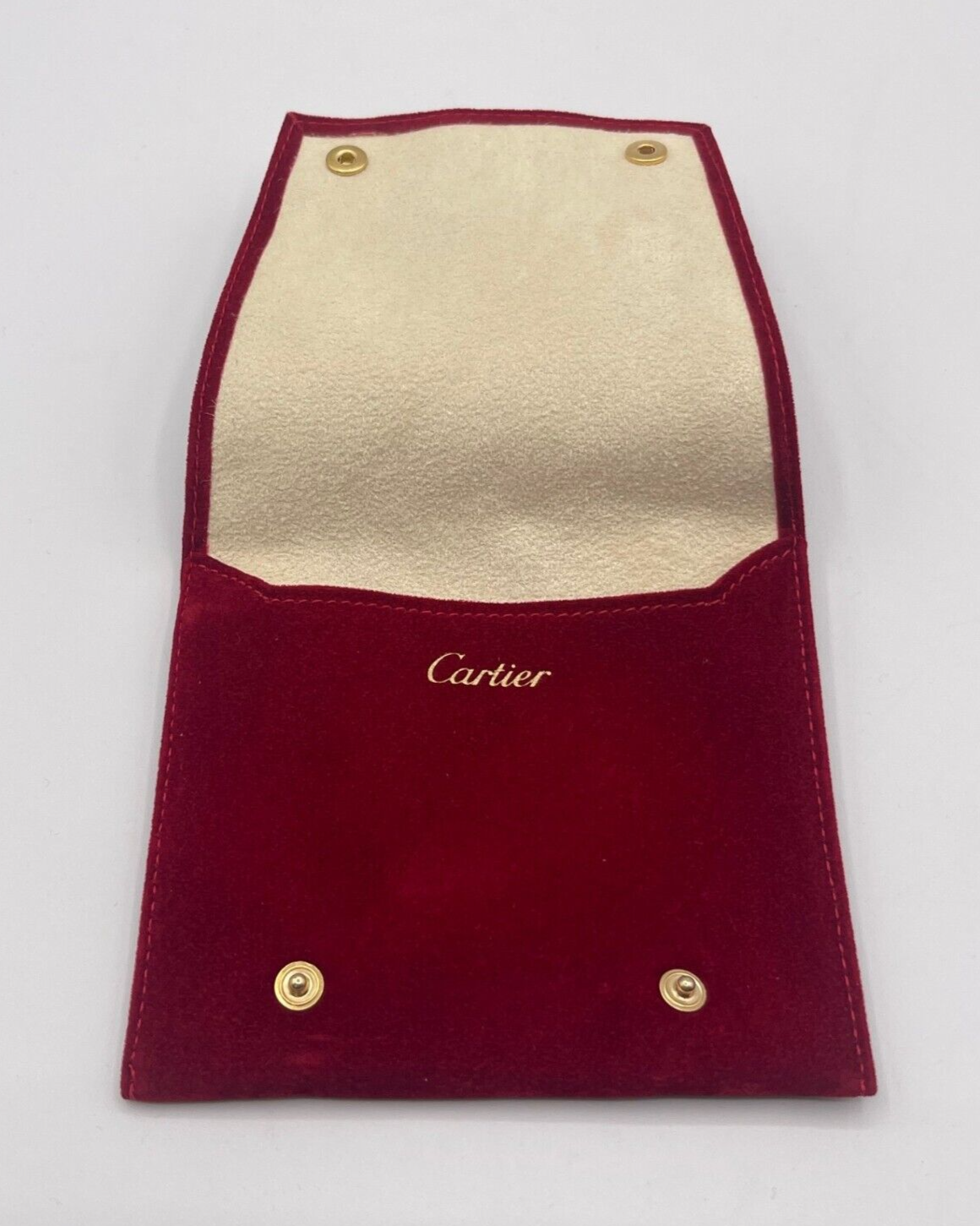 Cartier pochette personalizzata customized travel box clutch rosso senza cuscino