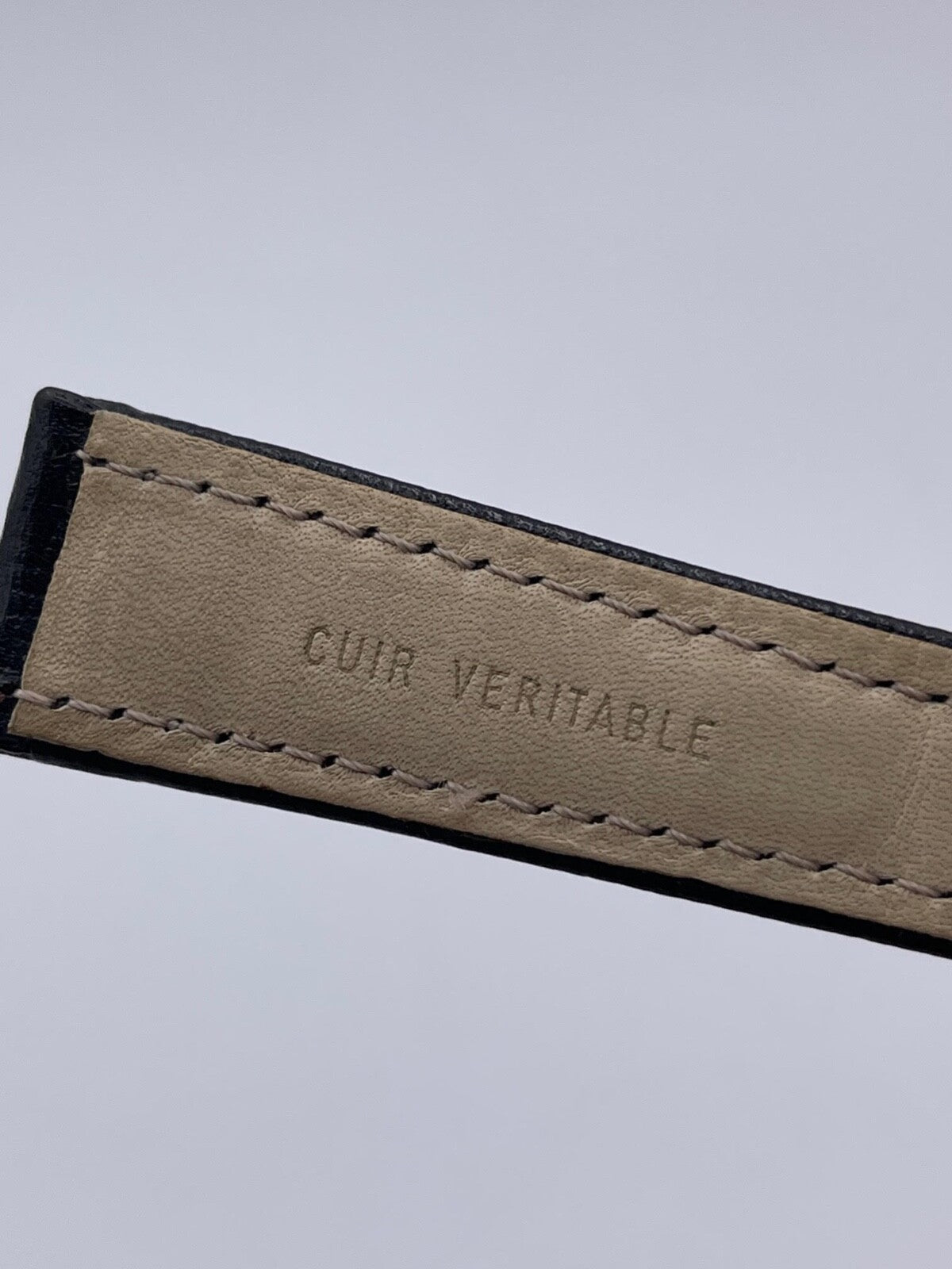 Tradema cinturino orologio watch strap deployante pelle nera 22/18mm