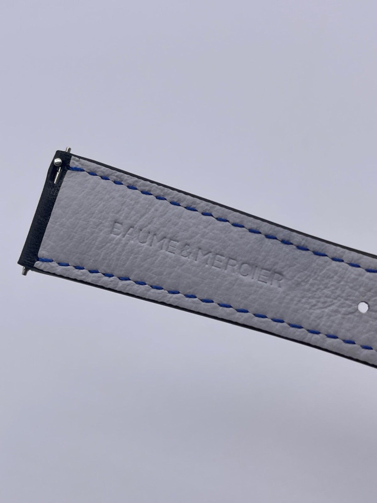 Baume & Mercier Clifton cinturino strap orologio pelle nero BLQK 22mm + fibbia