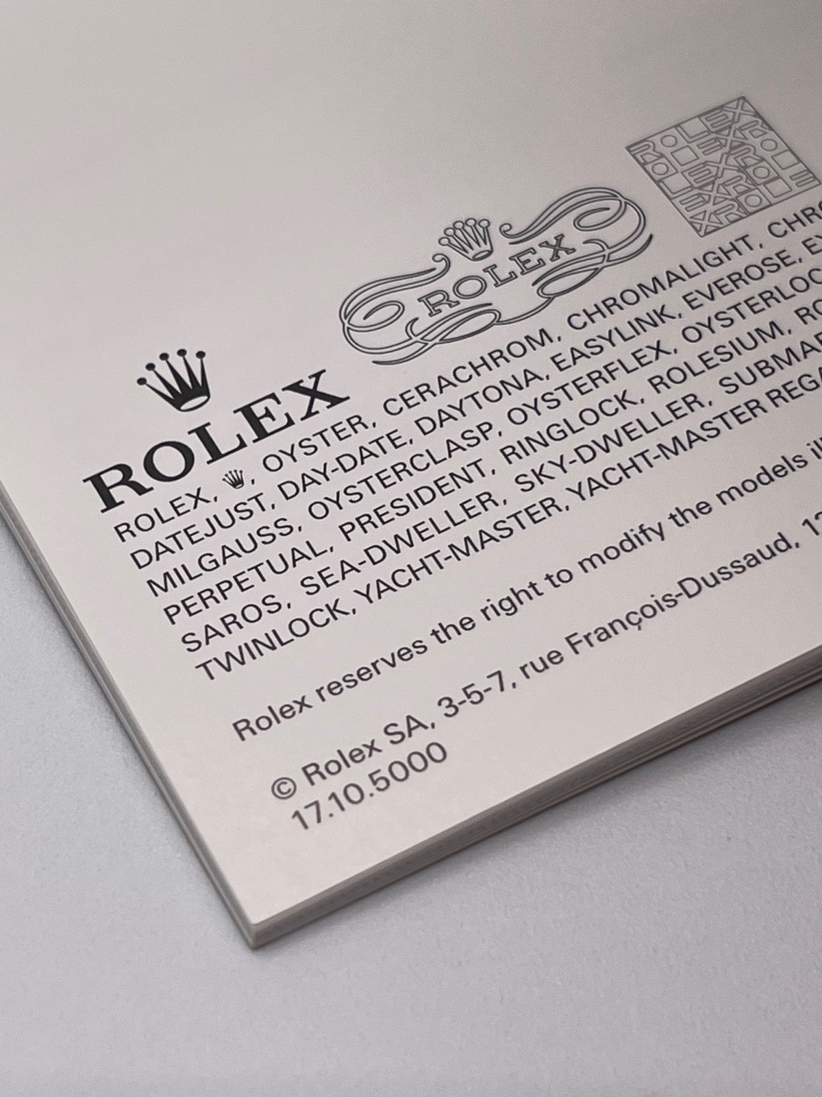 Rolex Submariner Date libretto corredo orologio watch booklet 2017 giapponese