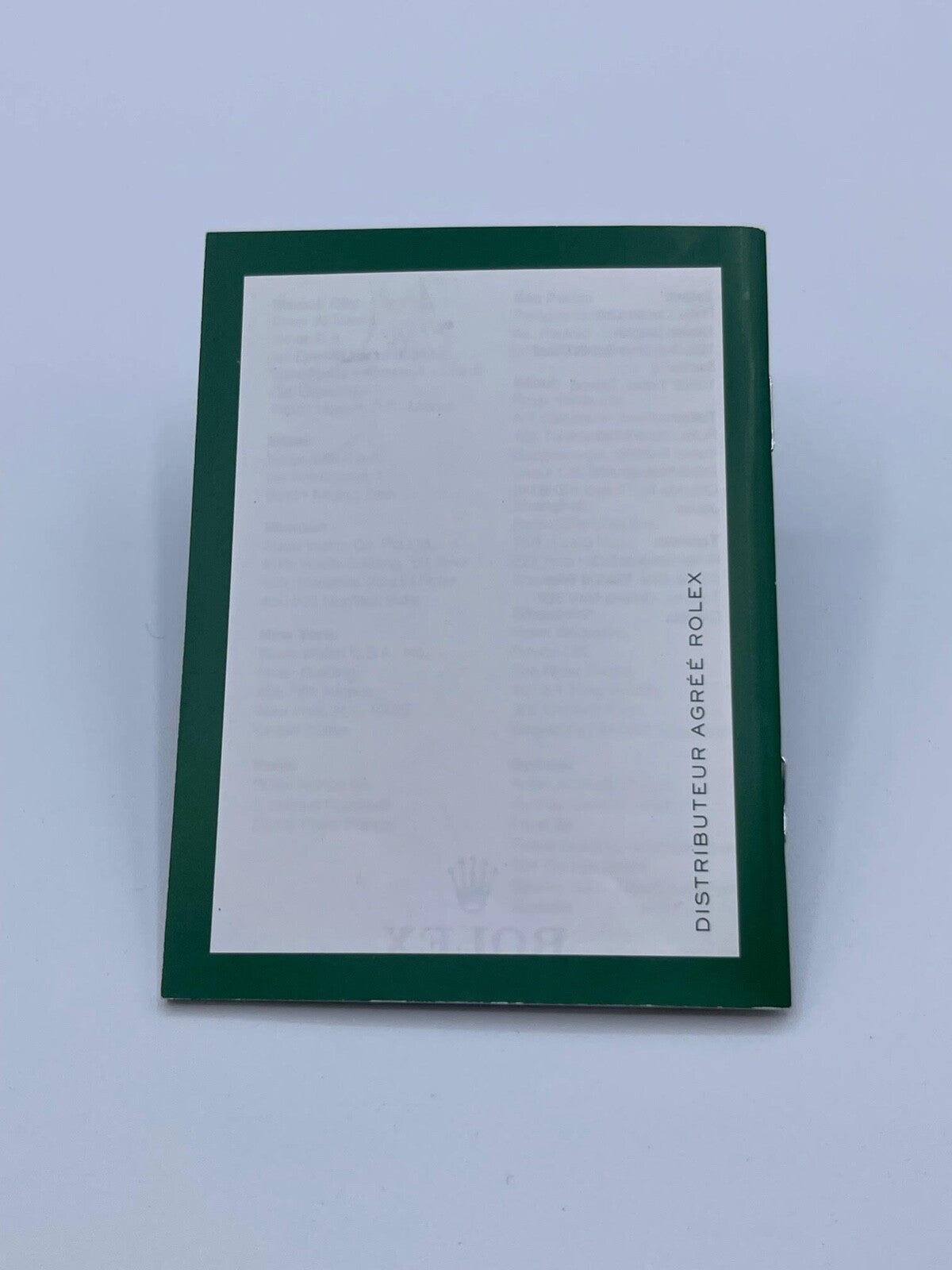 Rolex libretto COSC garanzia warranty booklet service 563.81