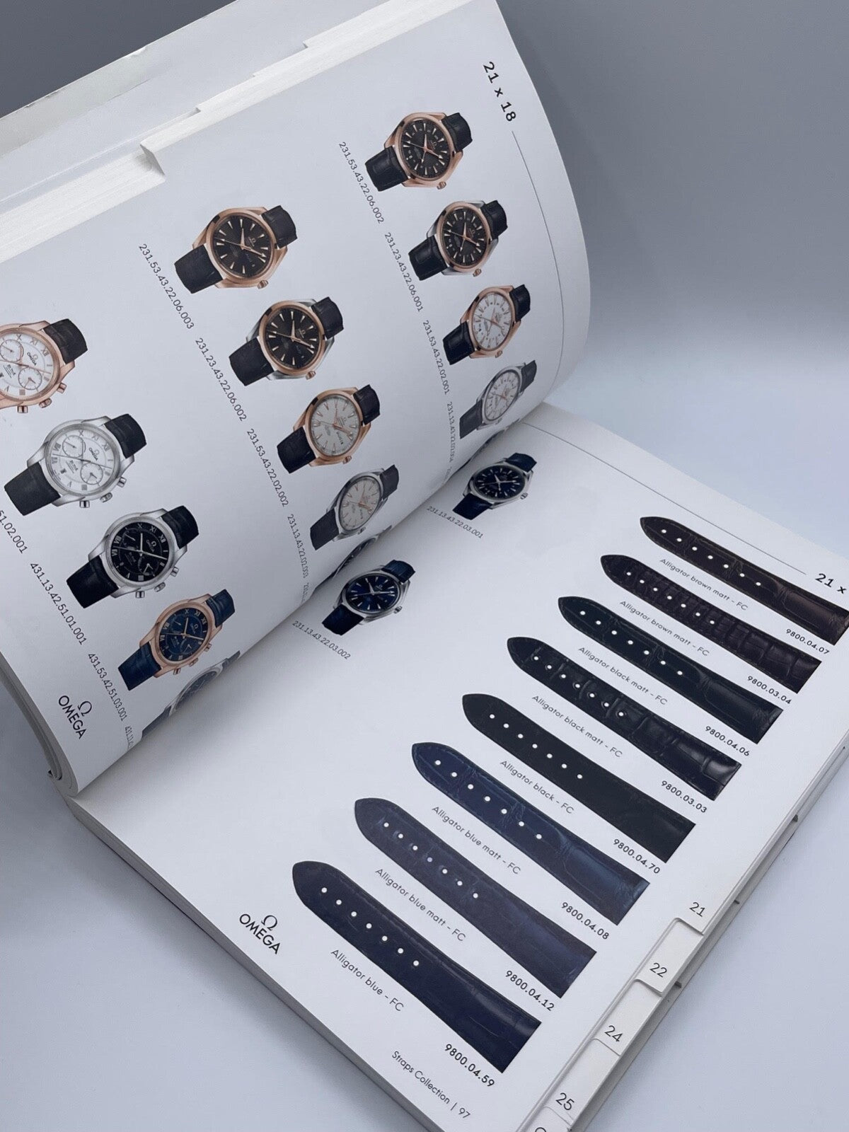 Omega catalogo rivenditori bracciali e cinturini dealer strap catalogue 2017/18