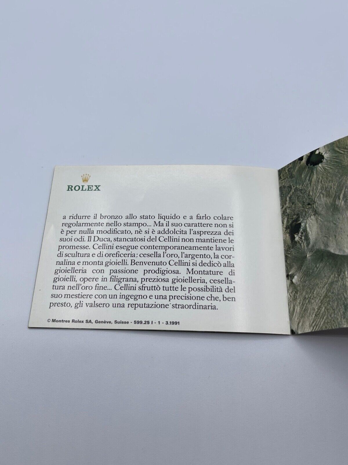 Rolex Cellini libretto corredo orologio italiano originale ( 1991 - 2015 )