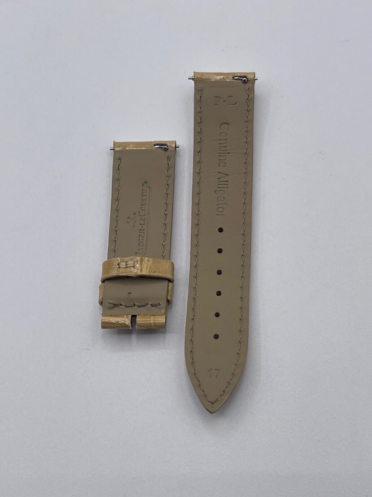 Jaeger Le-Coultre Reverso cinturino orologio watch strap alligatore beige 17/16