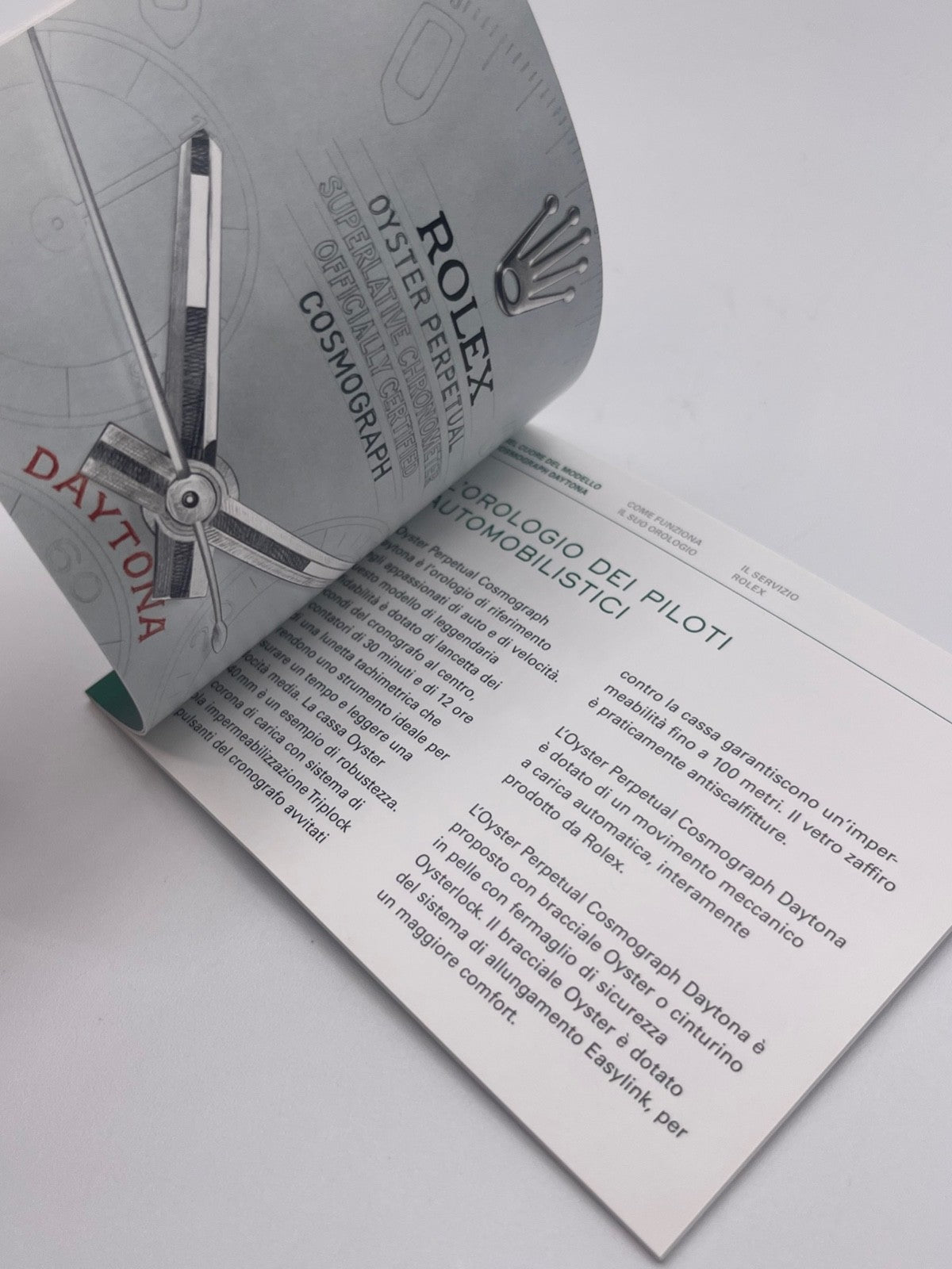 Rolex Daytona libretto corredo orologio watch booklet 4.2016 italiano