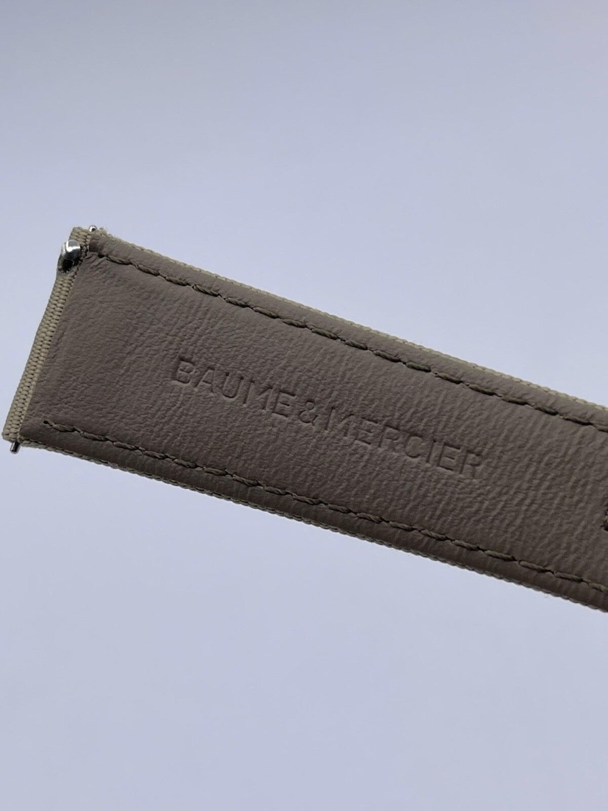 Baume & Mercier Clifton cinturino orologio watch strap tessuto fabric 21/18mm
