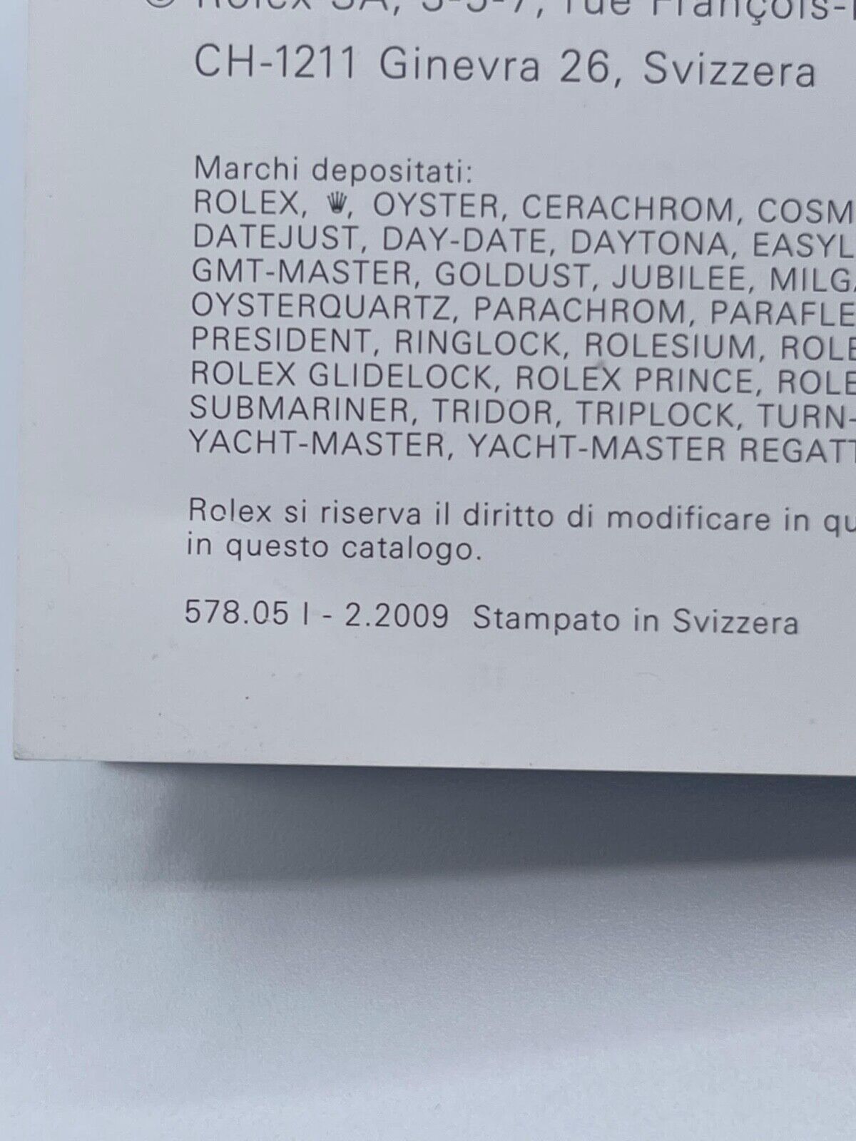 Rolex Oyster Perpetual O.P. Date libretto corredo italiano originale 2009 - 2021