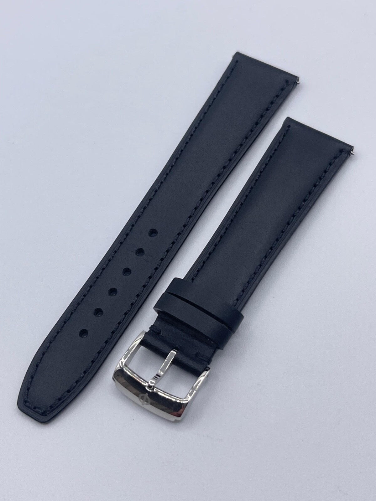 Baume & Mercier Clifton cinturino strap orologio pelle nero BLUA 22mm + fibbia