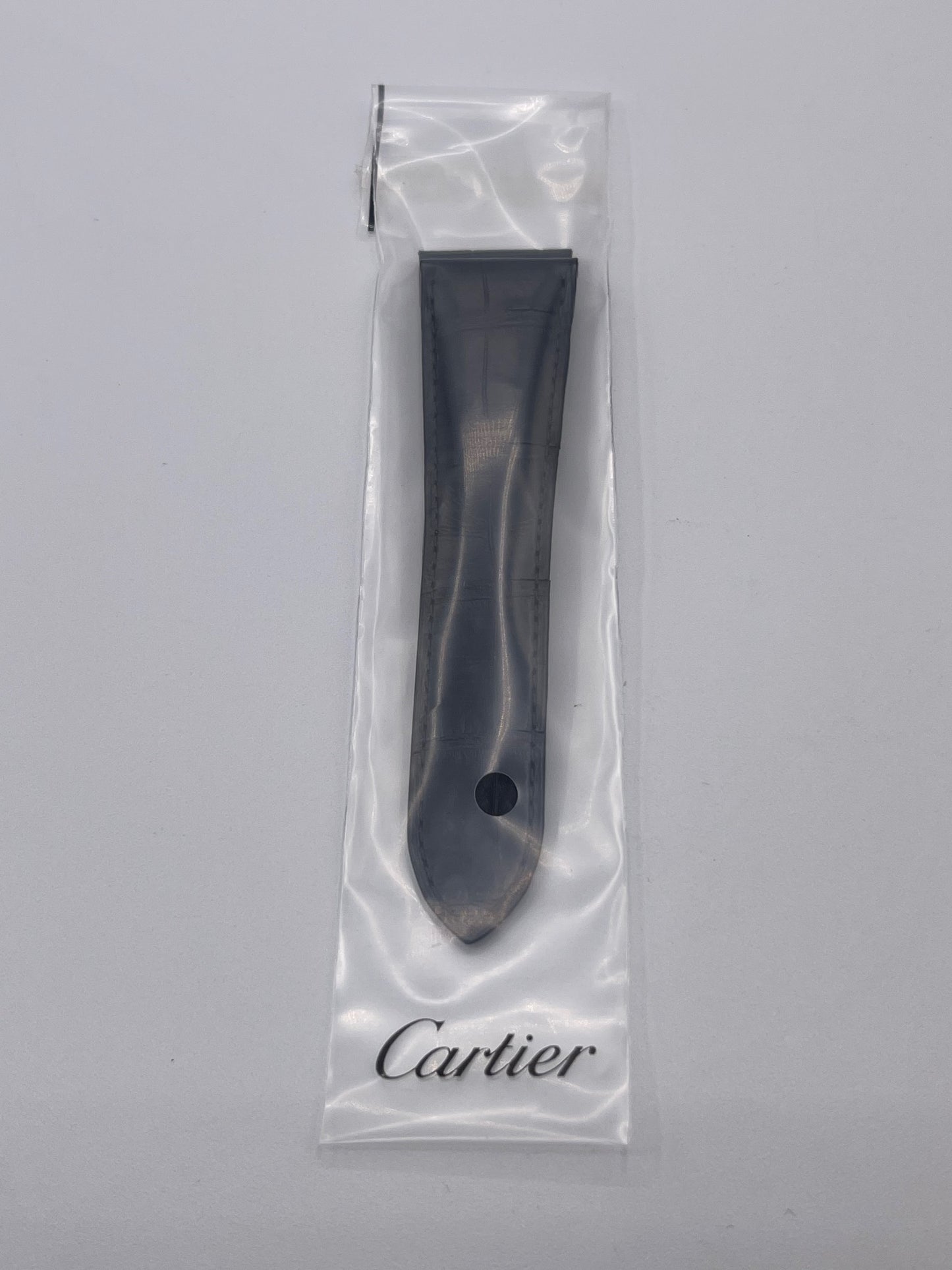Cartier Tank cinturino orologio pelle alligatore marrone brown KD4UJN87 26/20mm