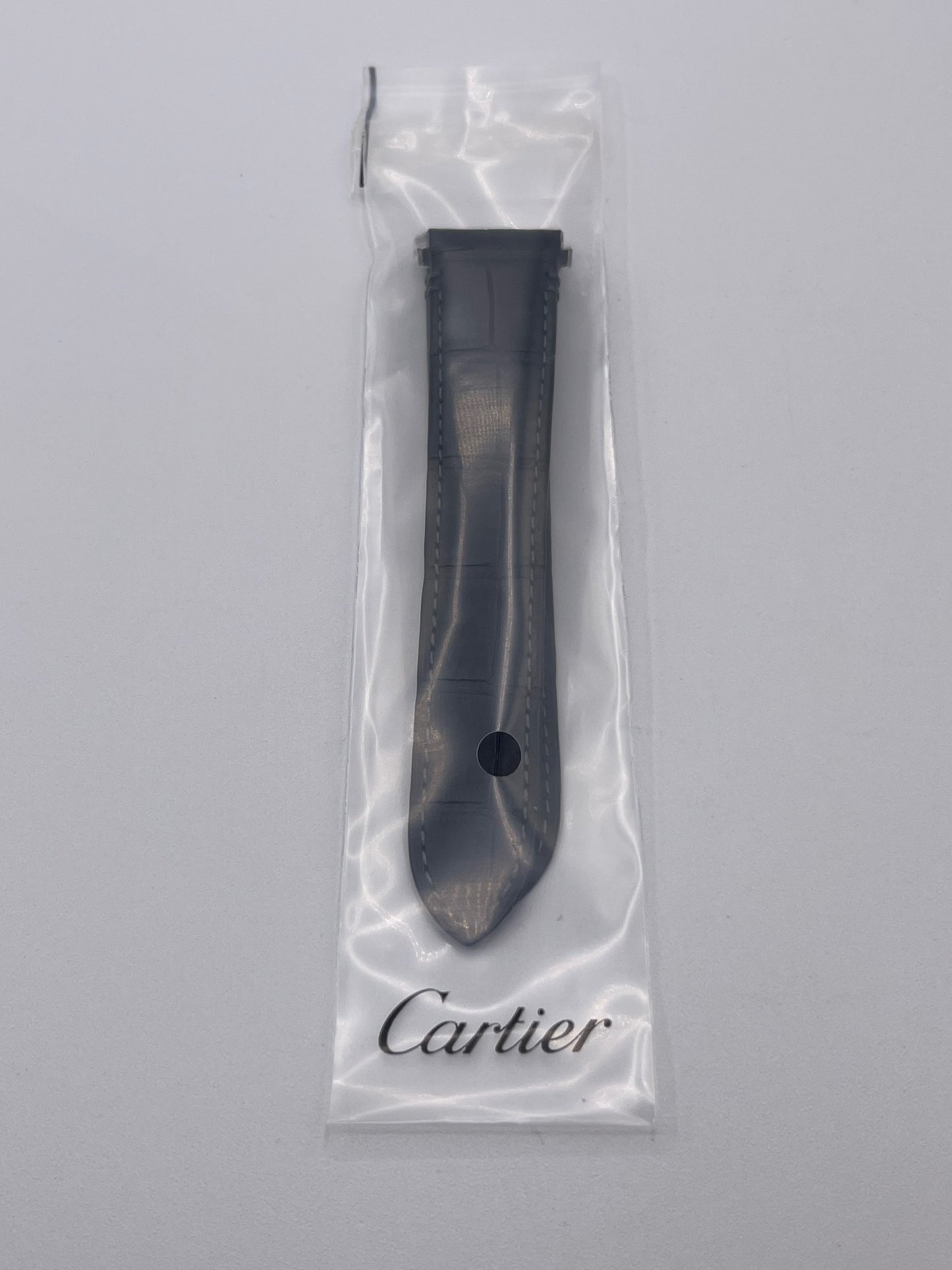 Cartier Santos cinturino alligatore nero black alligator strap 21/18mm KDAUJAKX