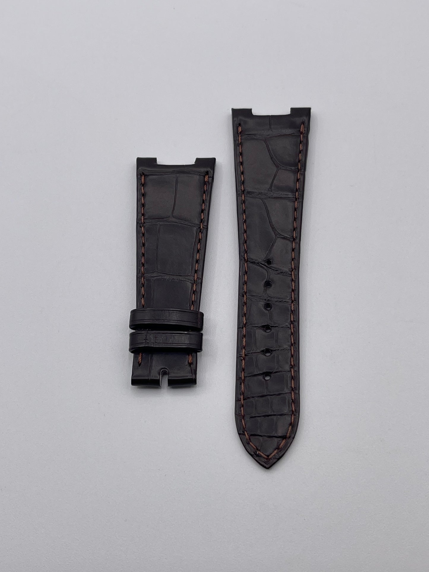 Patek Philippe Nautilus cinturino alligatore marrone brown alligator strap 25/18mm
