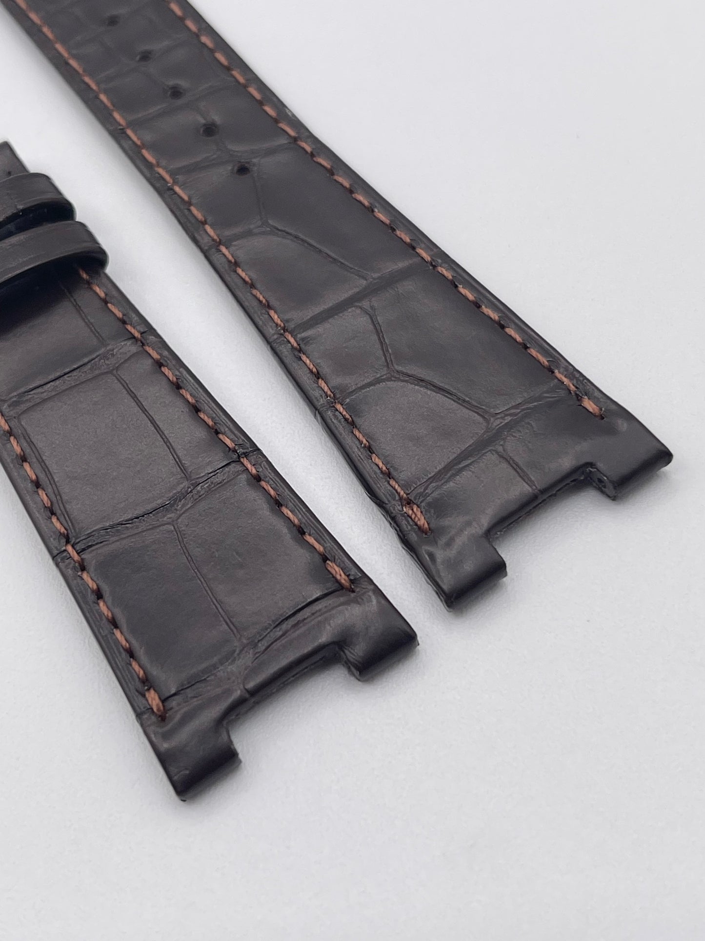 Patek Philippe Nautilus cinturino alligatore marrone brown alligator strap 25/18mm