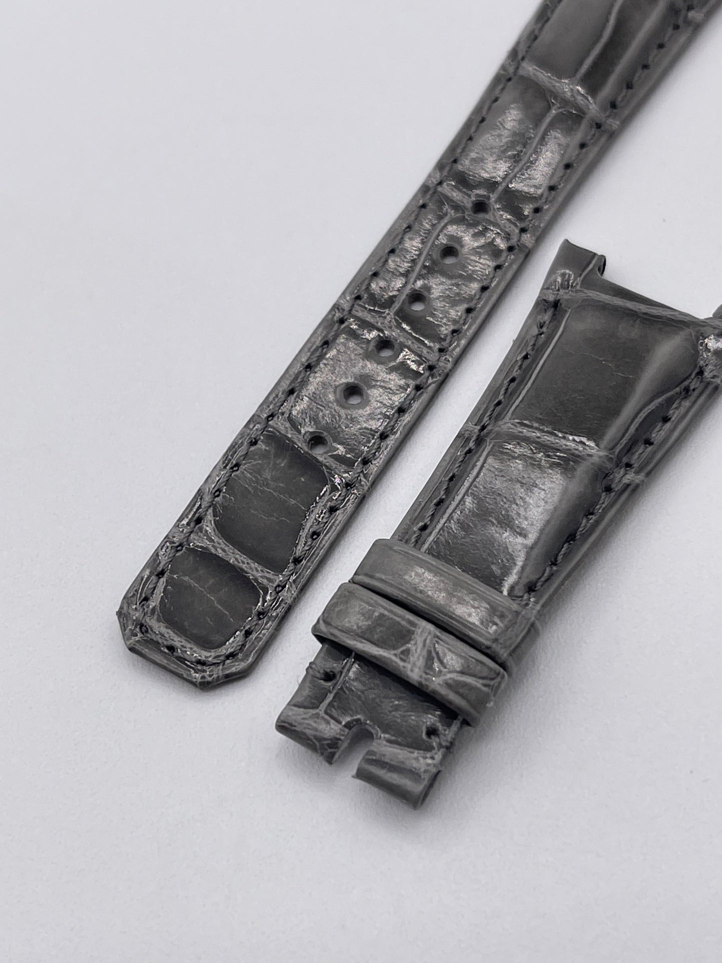 Patek Philippe Nautilus lady cinturino alligatore grigio grey strap 21/14mm