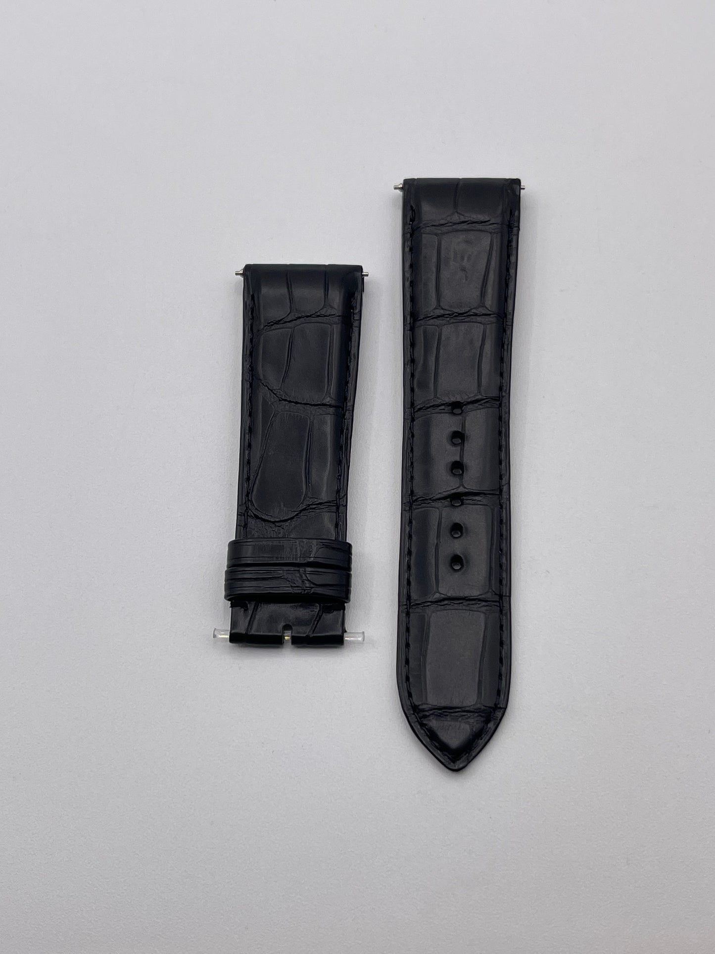 Jaeger Le-Coultre Reverso Duoface cinturino watch strap alligatore nero black 23/20mm