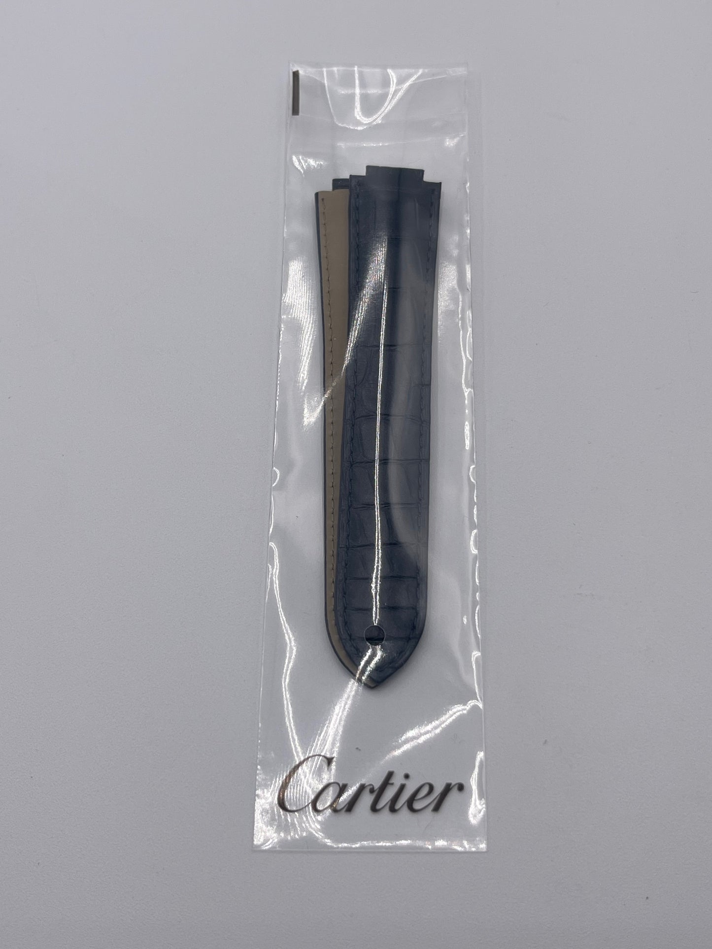Cartier Ballon Bleu GM cinturino orologio pelle alligatore blu KD2JJK29 20/18mm