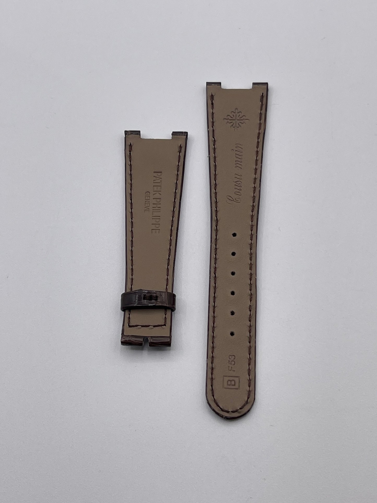 Patek Philippe Golden Ellipse cinturino alligatore brown alligator strap 21/15mm
