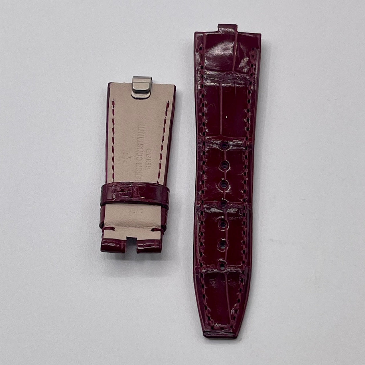 Vacheron Constantin Overseas cinturino alligatore bordeaux burgundy strap 20/16mm