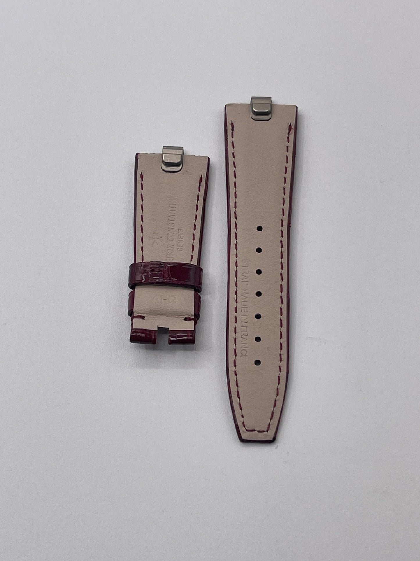 Vacheron Constantin Overseas cinturino alligatore bordeaux burgundy strap 20/16mm