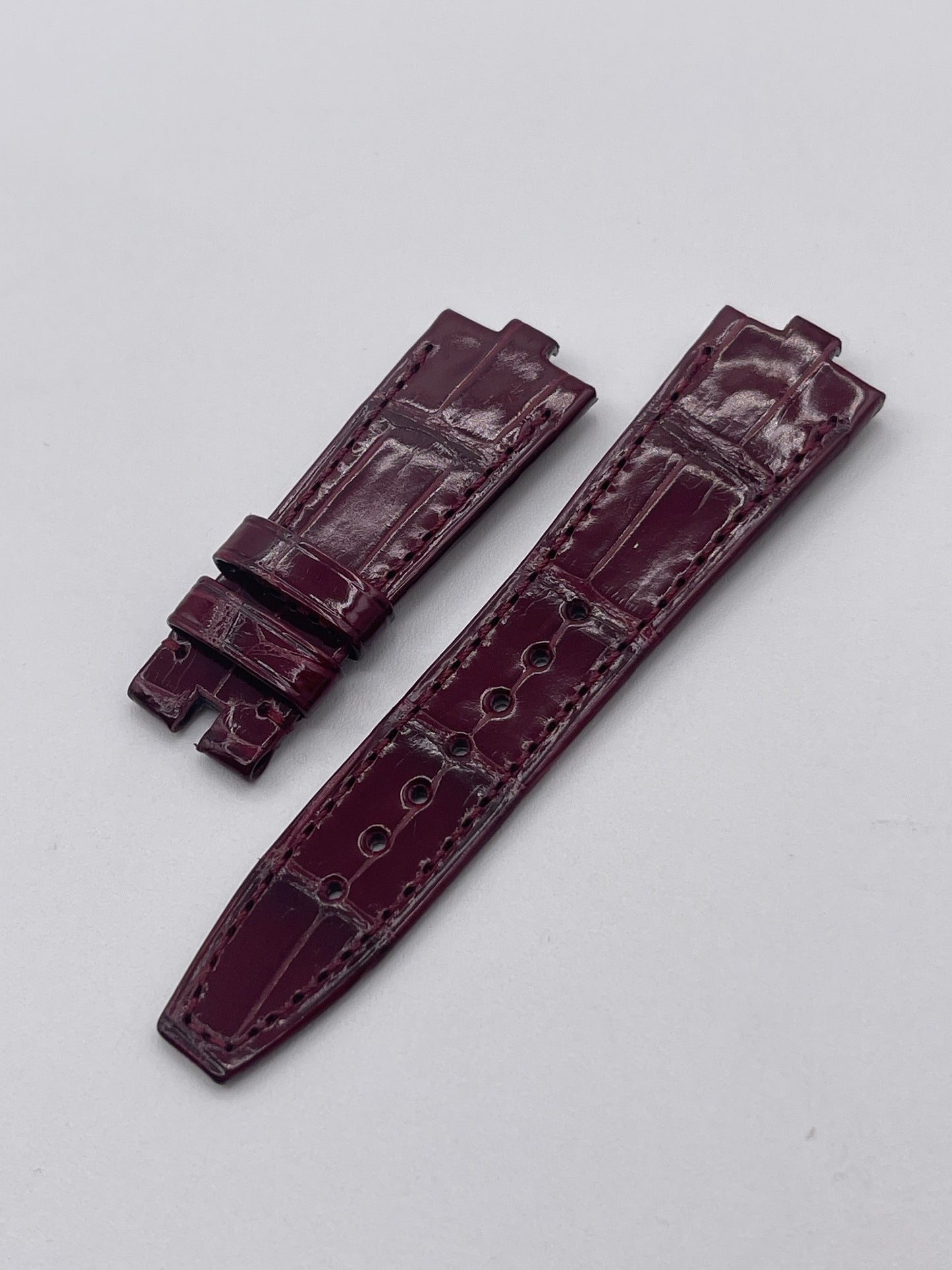 Vacheron Constantin Overseas cinturino alligatore bordeaux burgundy strap 20/16mm