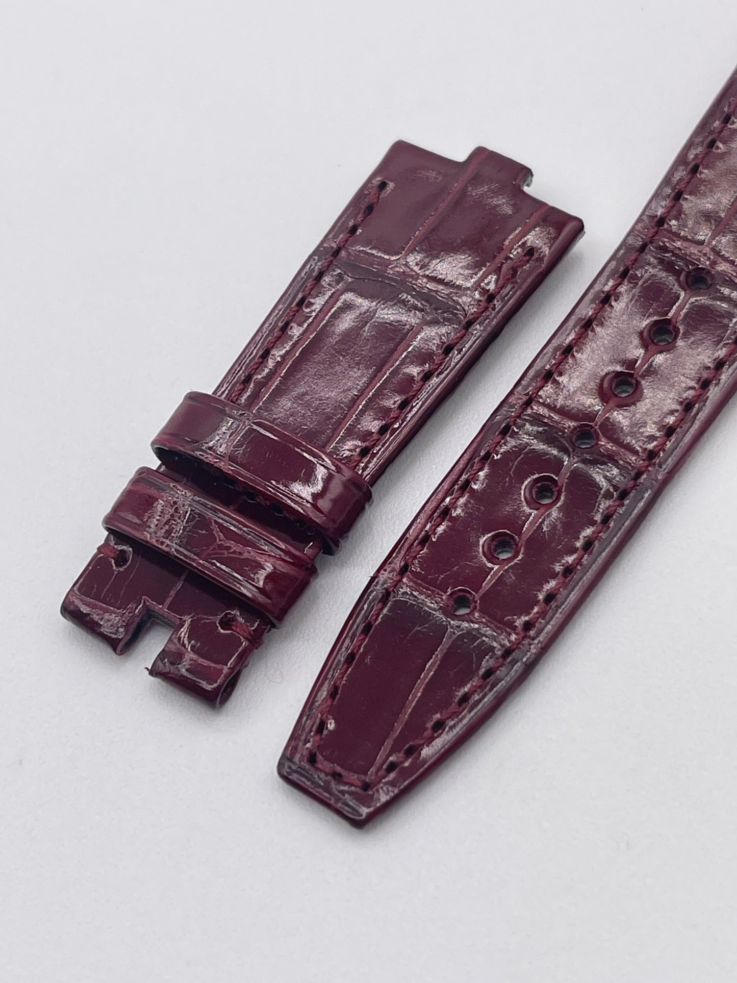 Vacheron Constantin Overseas cinturino alligatore bordeaux burgundy strap 20/16mm