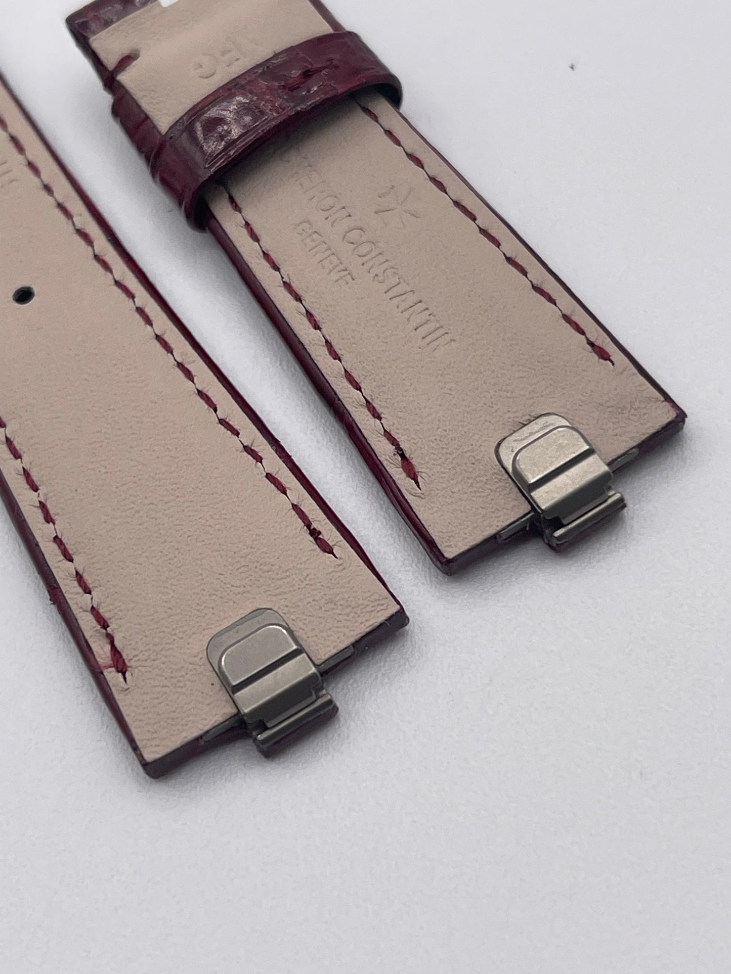 Vacheron Constantin Overseas cinturino alligatore bordeaux burgundy strap 20/16mm