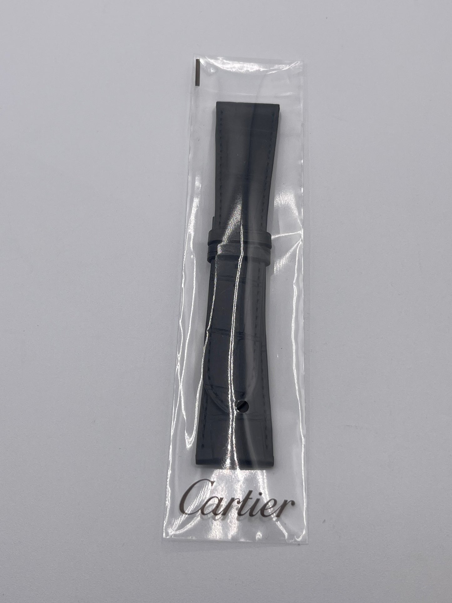 Cartier Tank solo ronde XL cinturino alligatore nero black strap KD4PBK97 23/18
