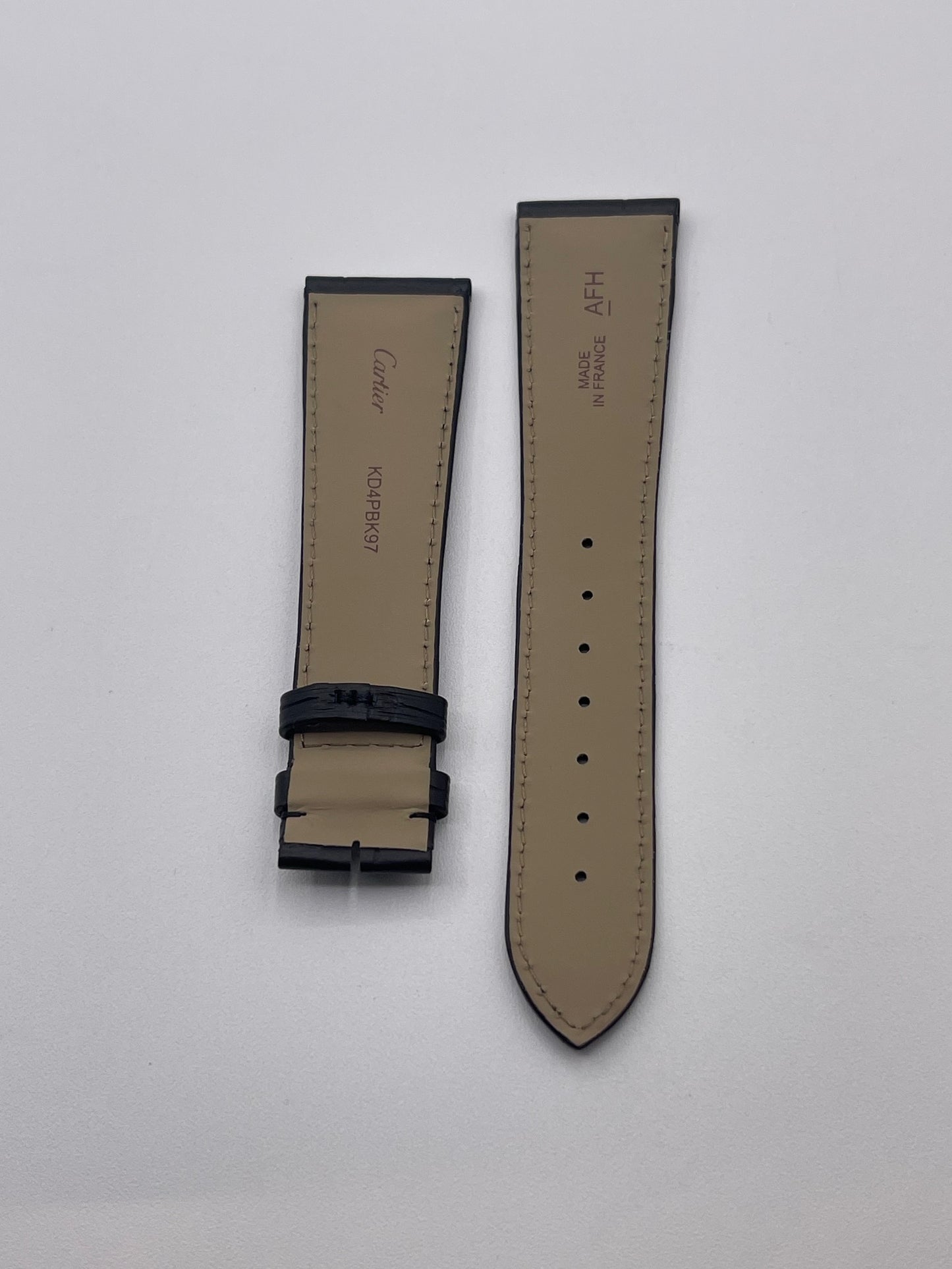 Cartier Tank solo ronde XL cinturino alligatore nero black strap KD4PBK97 23/18